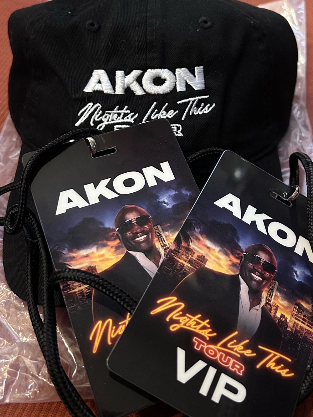 Official AKON “Nights Like This” Tour VIP Hats & Lanyards